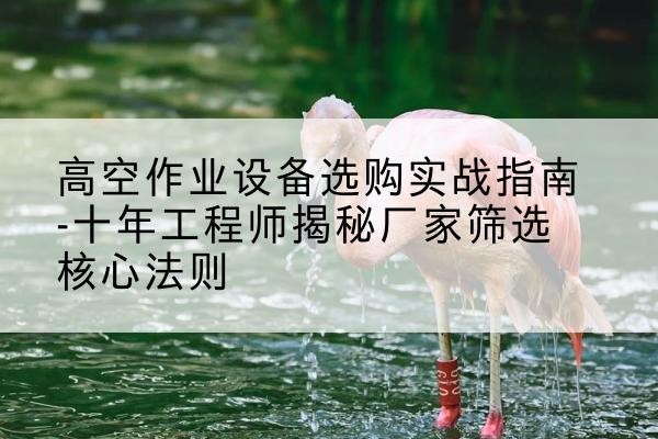 仙游剪叉式升降机厂家-高空作业设备选购实战指南-十年工程师揭秘厂家筛选核心法则