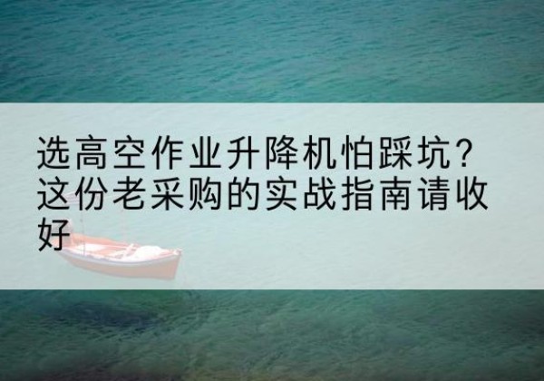 仙游高空作业升降机厂家推荐-选高空作业升降机怕踩坑？这份老采购的实战指南请收好